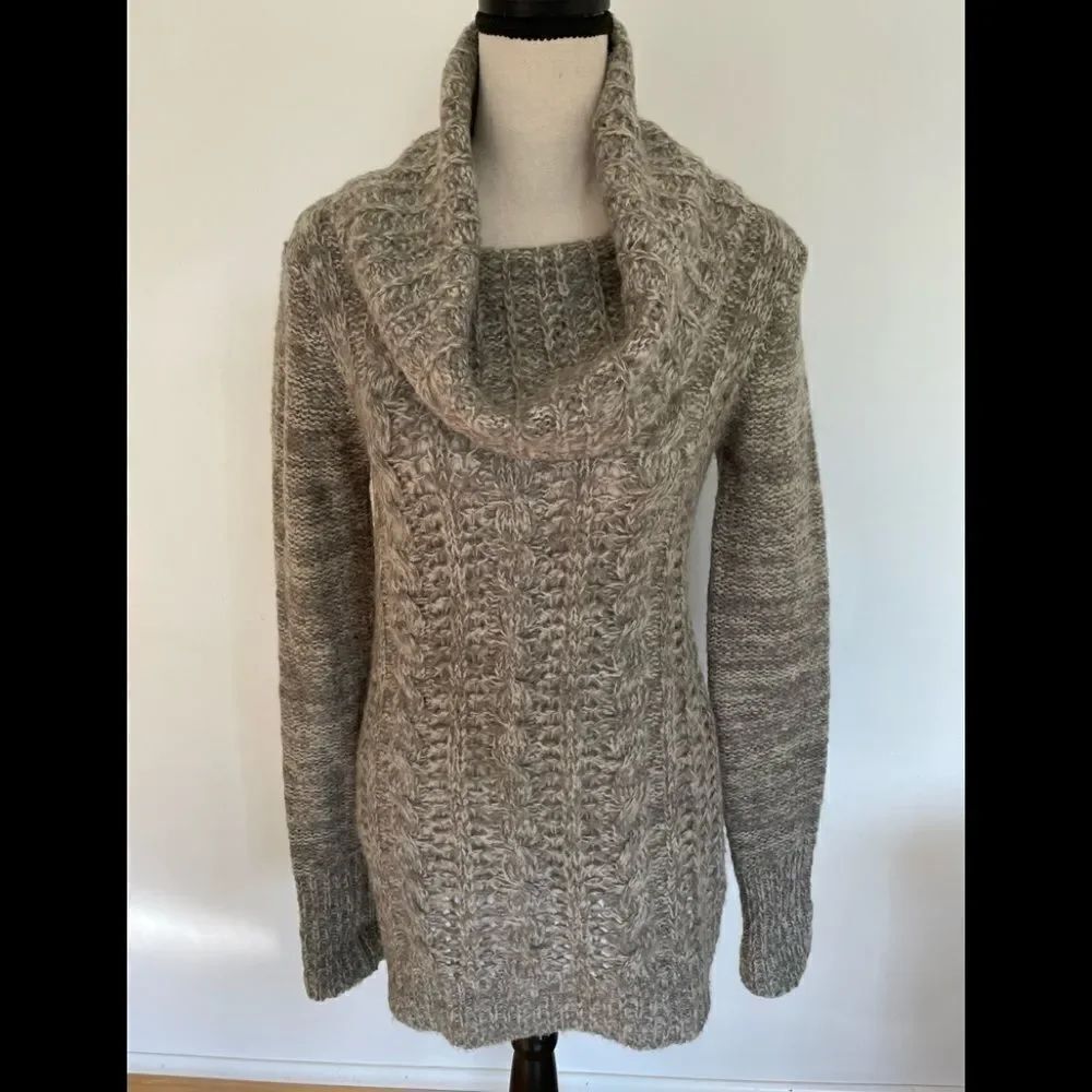 Like, love cowl neck light/ dark blend knit sweater, size M
